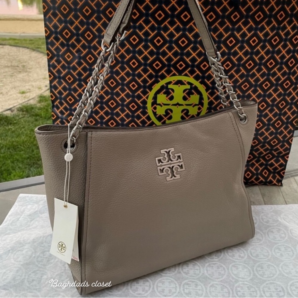 Tory burch britten small slouchy shoulder tote bag - Picture 3 of 14